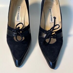 Black suede & leather Manolo Blahnik